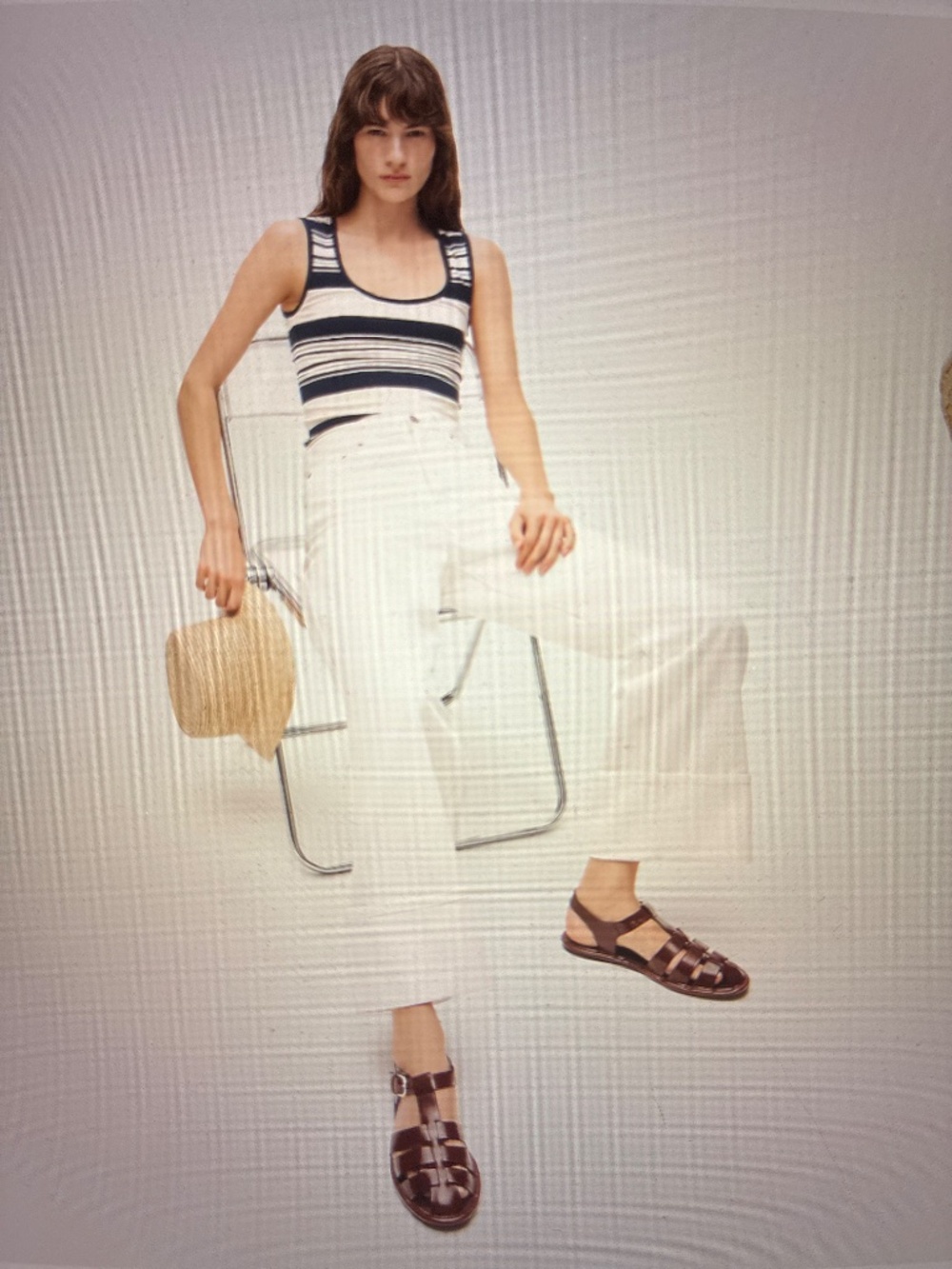 J. Crew Flat Fisherman Sandal and crinkle, leather, smoked walnut - Picture 5 of 5